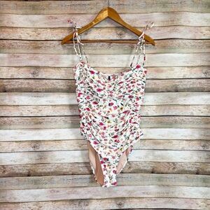 J. Crew Women's Tie-Shoulder One Piece Bathing Suit in Vintage Floral Size 12